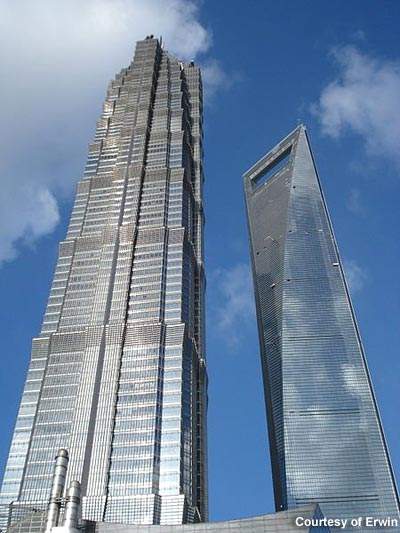 World Famous ARCHITECTURE Shanghai World Financial Center Modèle Décoration Artisanat