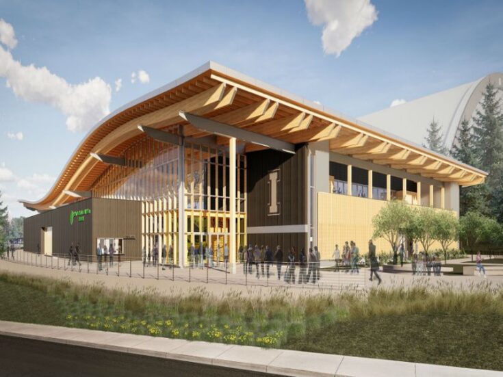 Construction of Idaho Central Credit Union Arena achieves milestone