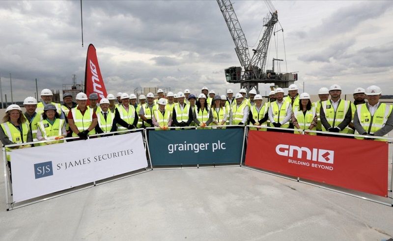 GMI Construction announces topping out of residential development in the UK