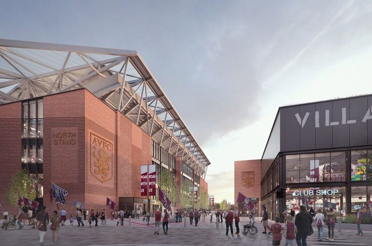 Aston Villa releases new images of Villa Park stadium regeneration
