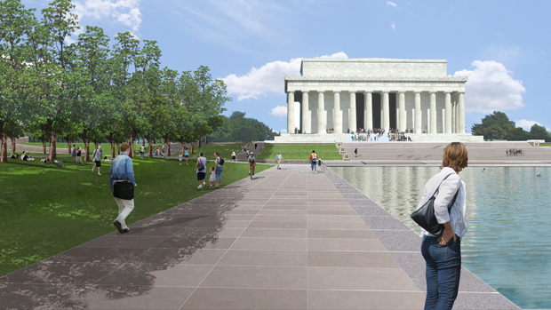 Lincoln Memorial reflecting pool in Washington